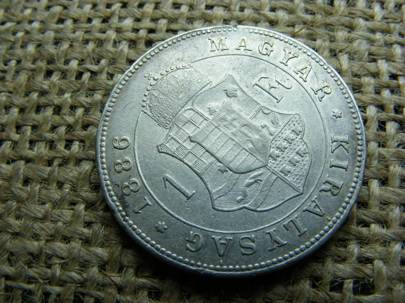 Ferenc József 1 forint, 1886 KB, ezüst