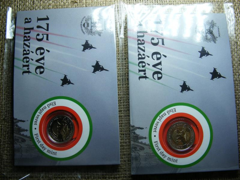 100 Forint 2023, 175 éves a Magyar Honvédség, első napi veret