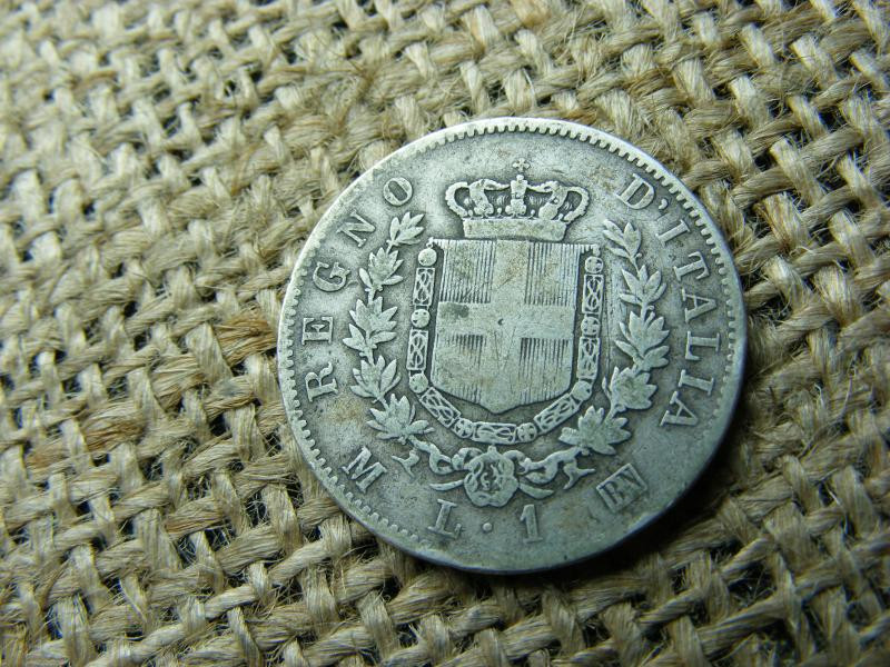 Olaszország, 1 Lira, 1867, Ezüst