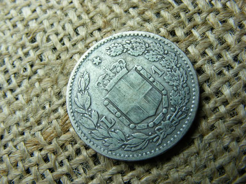 Olaszország, 1 Lira, 1884, Ezüst