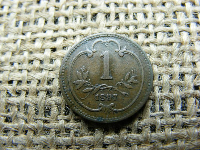 1 Heller, 1897, Korona