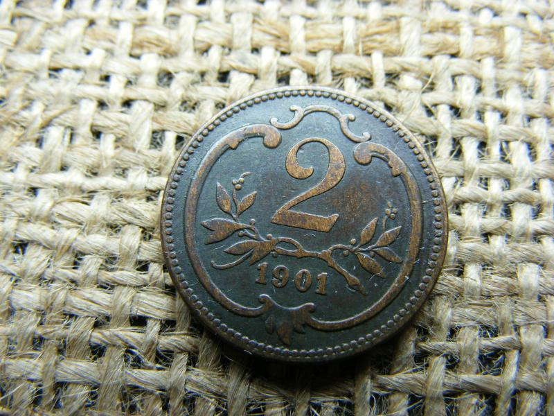 2 Heller, 1901, Korona Érme