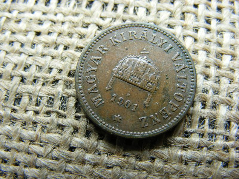 2 Fillér, 1901, Korona Érme