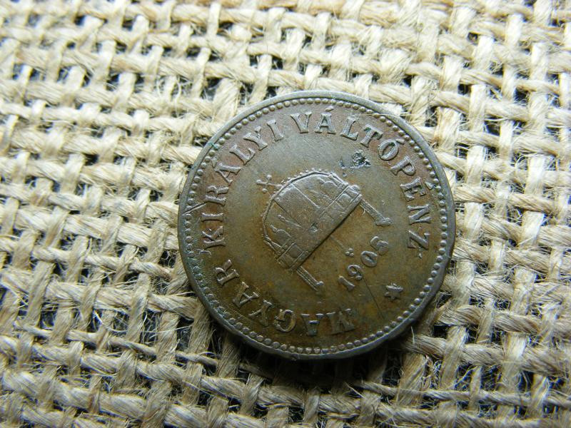 2 Fillér, 1905, Korona Érme