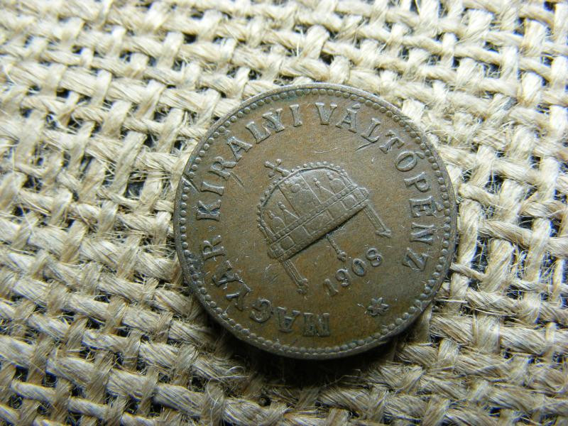 2 Fillér, 1908, Korona Érme