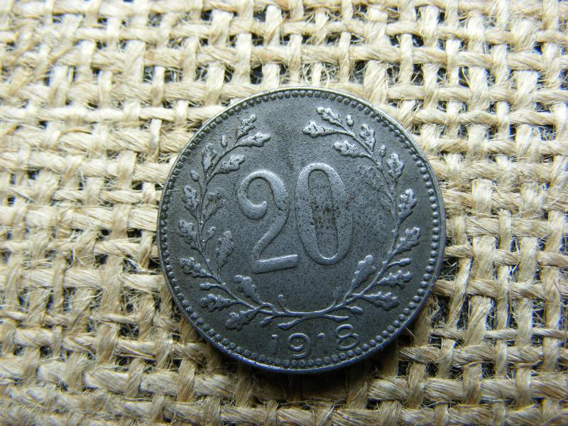 20 heller, 1918, Korona pénzrendszer