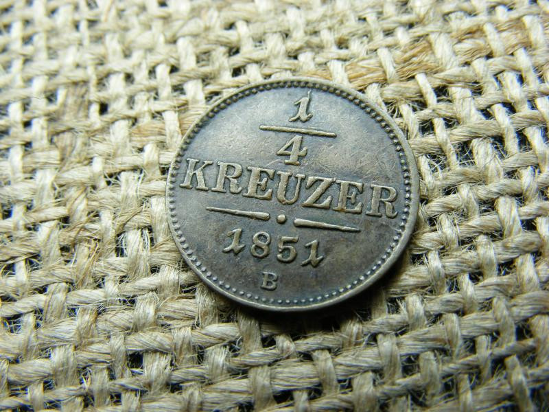 1/4 Krajcár, 1851, B