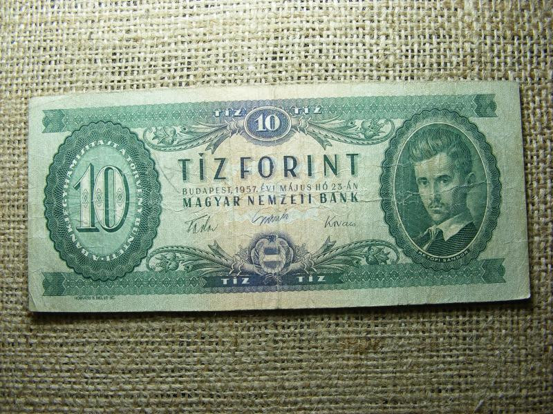 10 forintos bankjegy, 1957