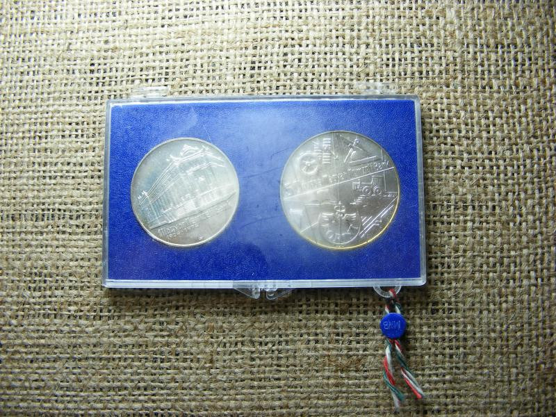 Ezüst 50 és 100 Forint, 1974, UNC, MNB tokban
