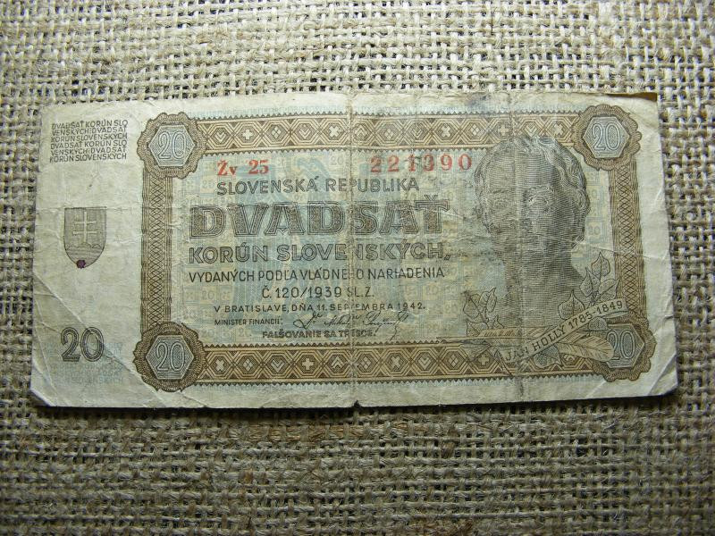 Szlovákia 20 korona, 1942, korun