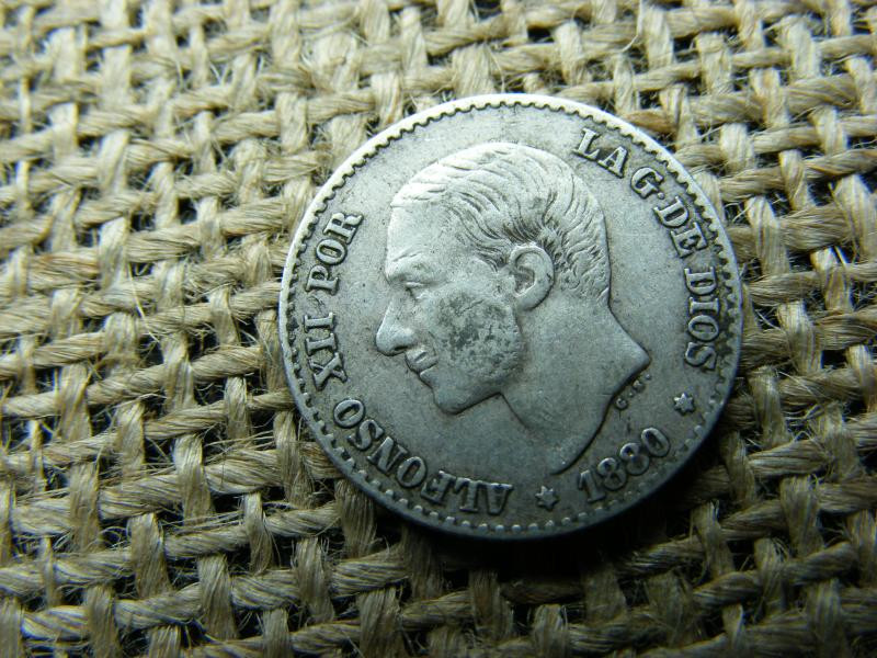 Spanyolország, 50 centimos, 1880, Alfonso XII