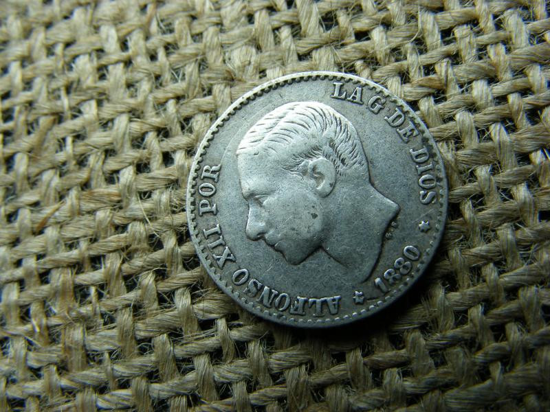 Spanyolország, 50 centimos, 1880, Alfonso XII