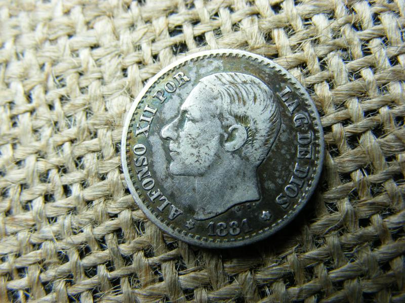 Spanyolország, 50 centimos, 1881, Alfonso XII