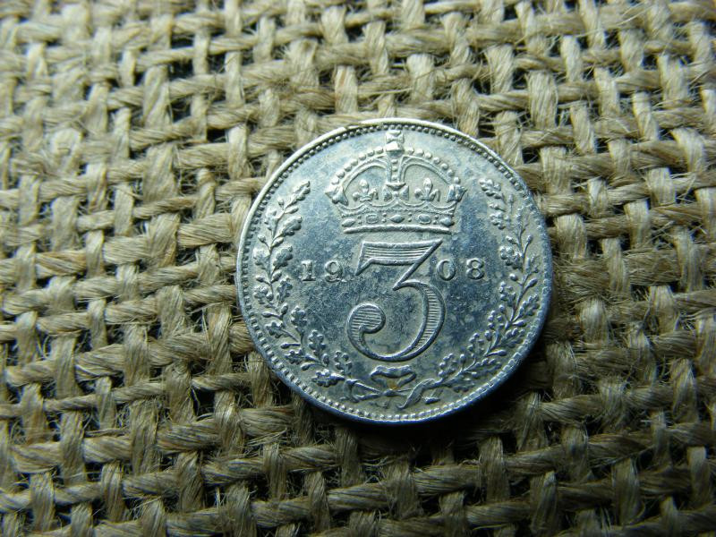 Ezüst 3 pence, 1908, Egyesült Királyság