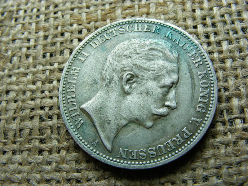 II. Vilmos, 3 márka, 1912, ezüst