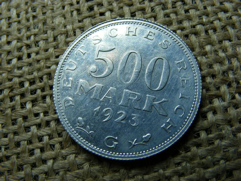 500 márka érme, 1923, G jelzés