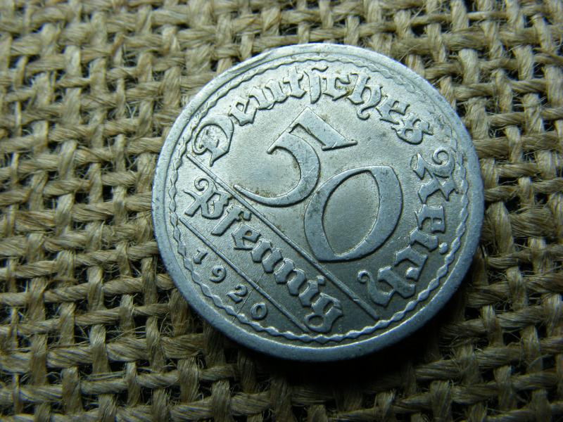 Birodalmi 50 pfennig, 1920, J