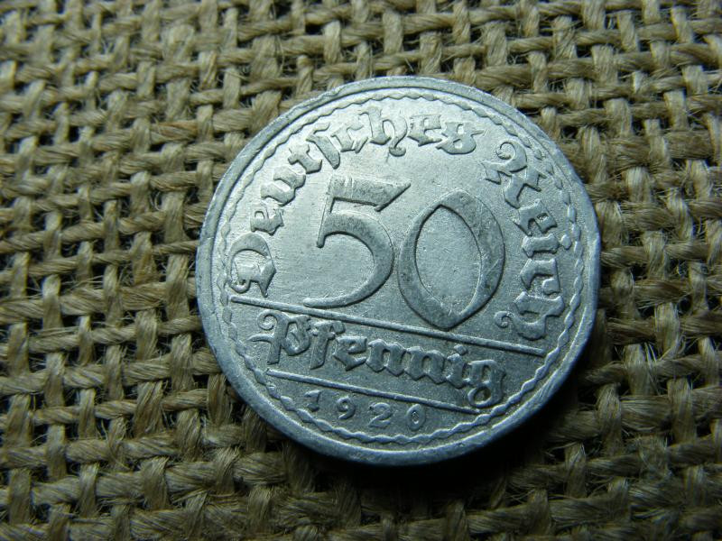 Birodalmi 50 pfennig, 1920, G