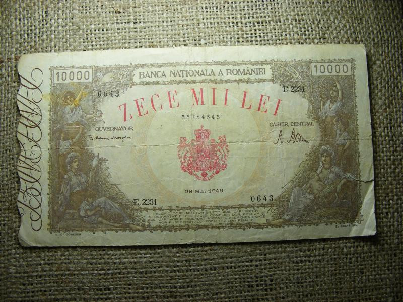 Románia 10000 lei bankjegy, 1946