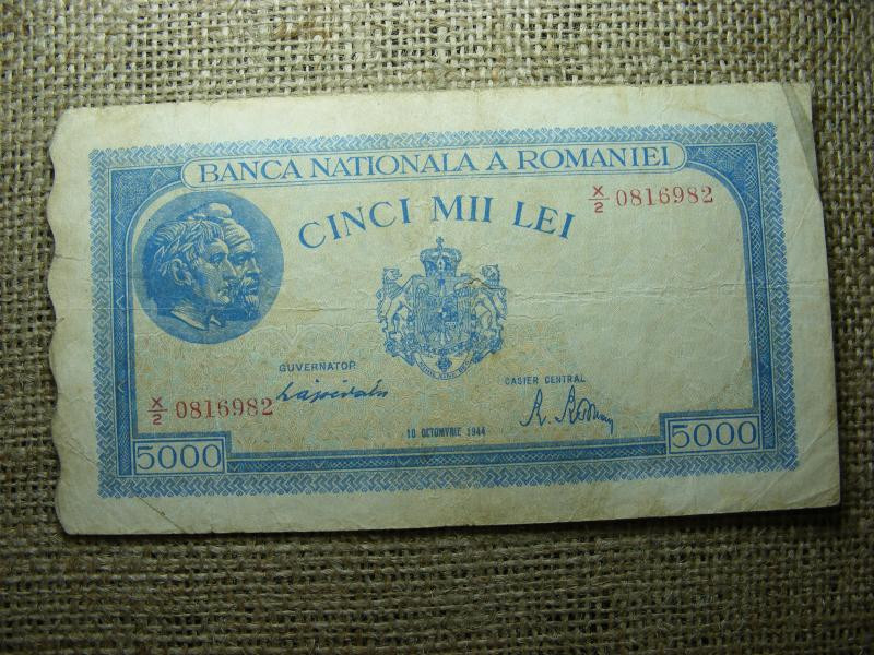 Románia 5000 lei bankjegy, 1944, okt. 10