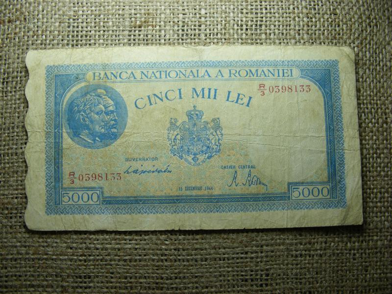 Románia 5000 lei bankjegy, 1944