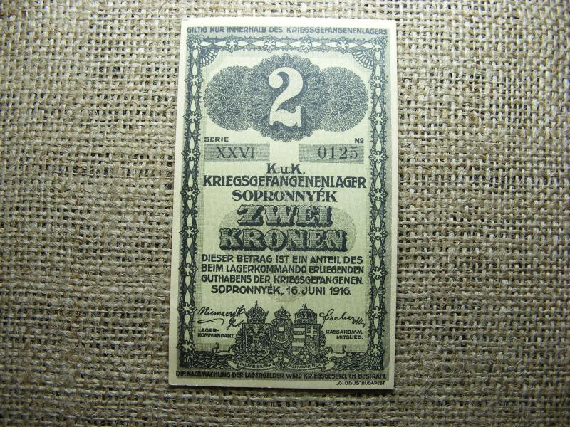 Sopronnyék 2 korona, 1916, római számos