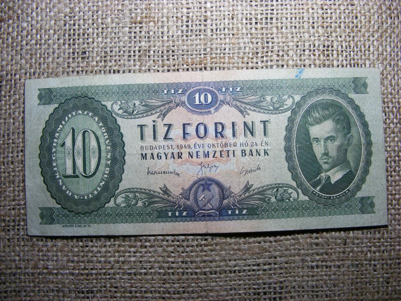 10 forintos bankjegy, 1949