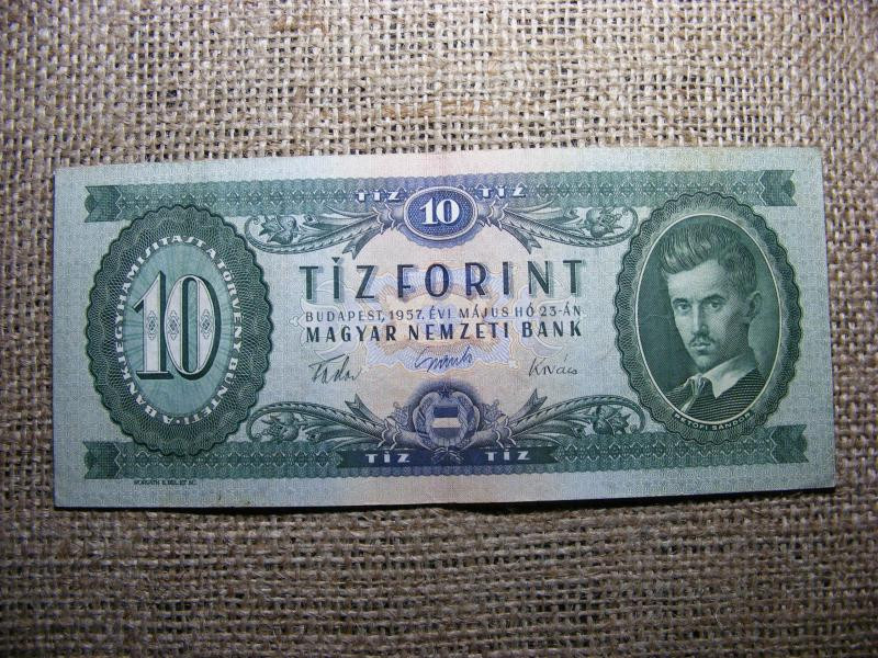 10 forintos bankjegy, 1957