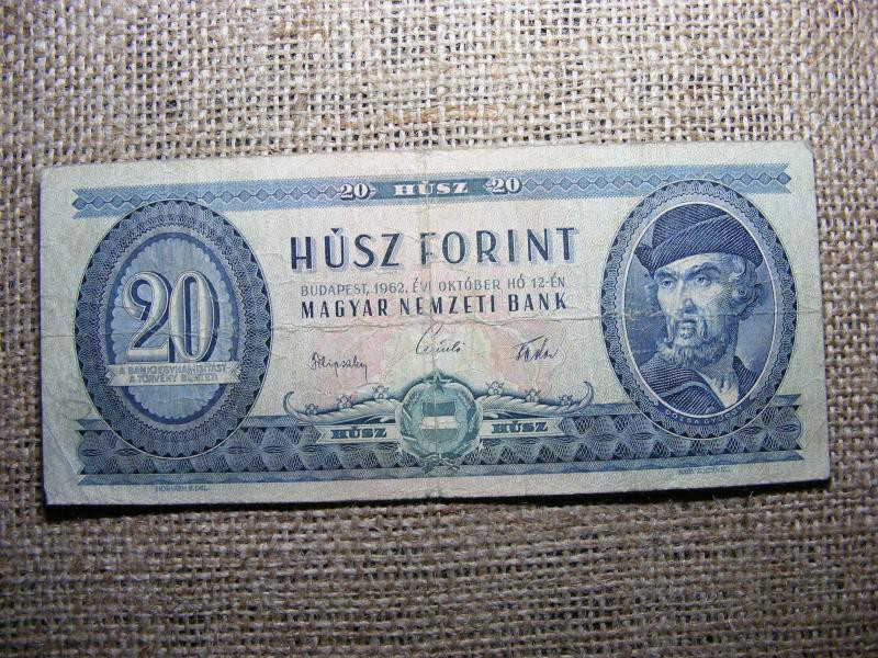 20 forintos bankjegy, 1962