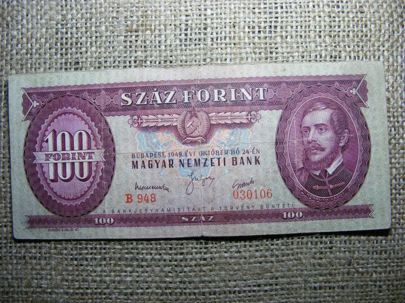 100 forintos bankjegy, 1949