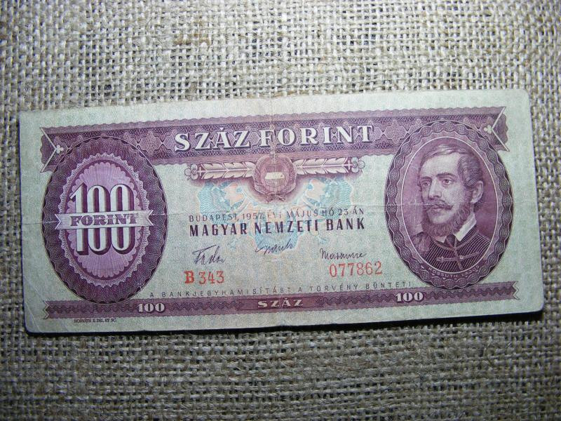100 forintos bankjegy, 1957