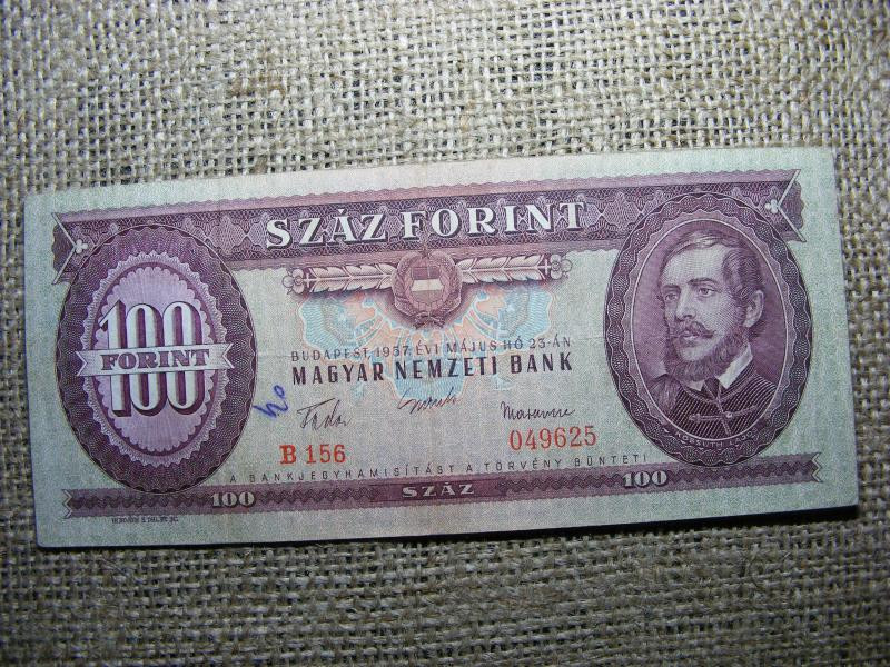 100 forintos bankjegy, 1957