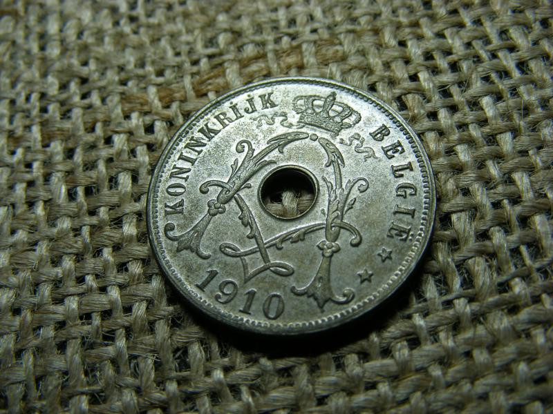 Belga 25 centimes, 1910