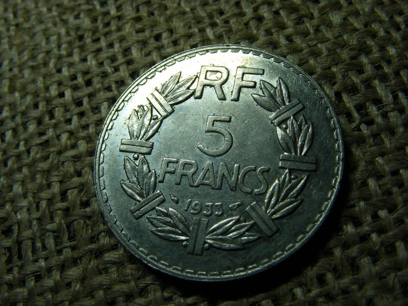 Franciaország 5 frank, 1933