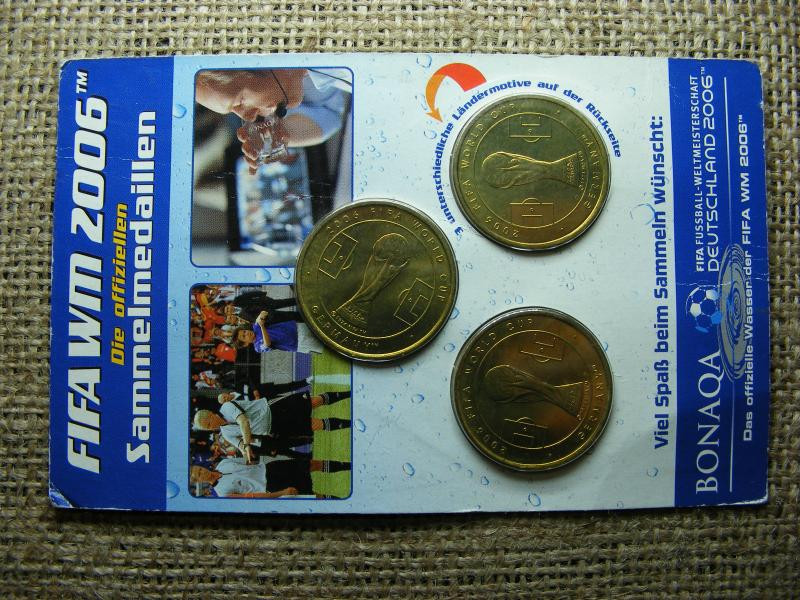 Fifa Win 2006 TM Emlékérem, 3 db, eredeti tok