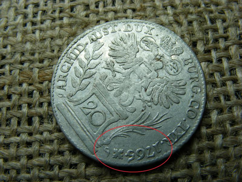 Ezüst 20 krajcár, 1765, Mária Terézia, ritka verőtőtípus