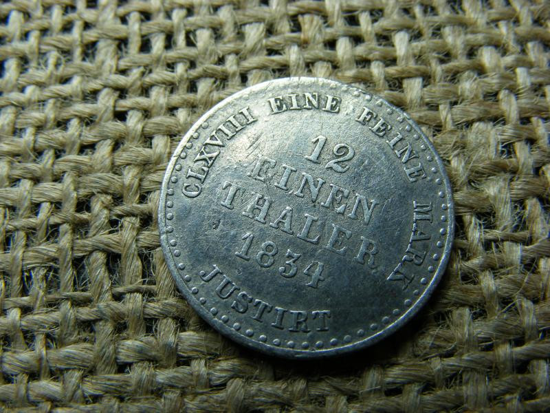 Ezüst Hannover 1/12 tallér, 1834