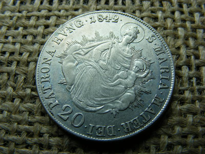 Ezüst 20 krajcár, 1842 B