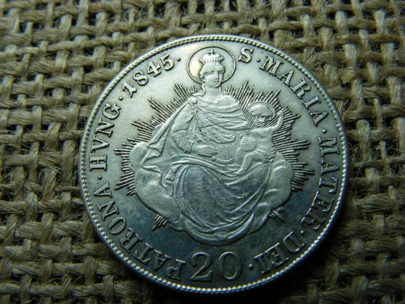 Ezüst 20 krajcár, 1845, B