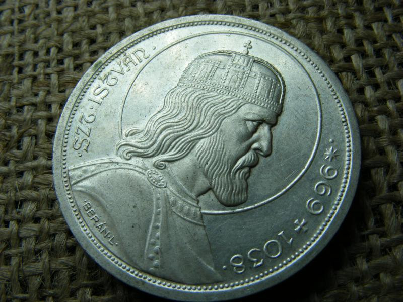 Ezüst 5 pengő, 1938, Szent István