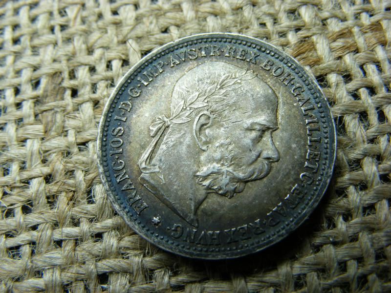 Ezüst 1 korona, 1893, patinás