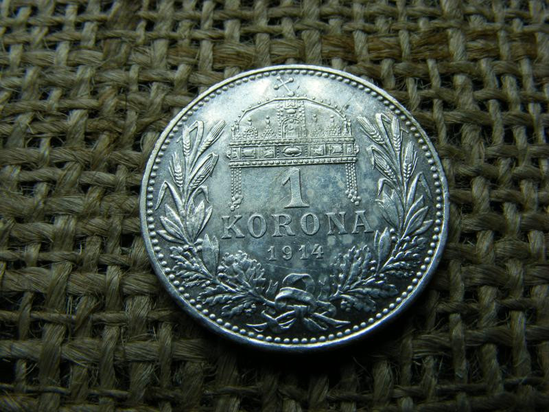 Ezüst 1 korona, 1914, KB
