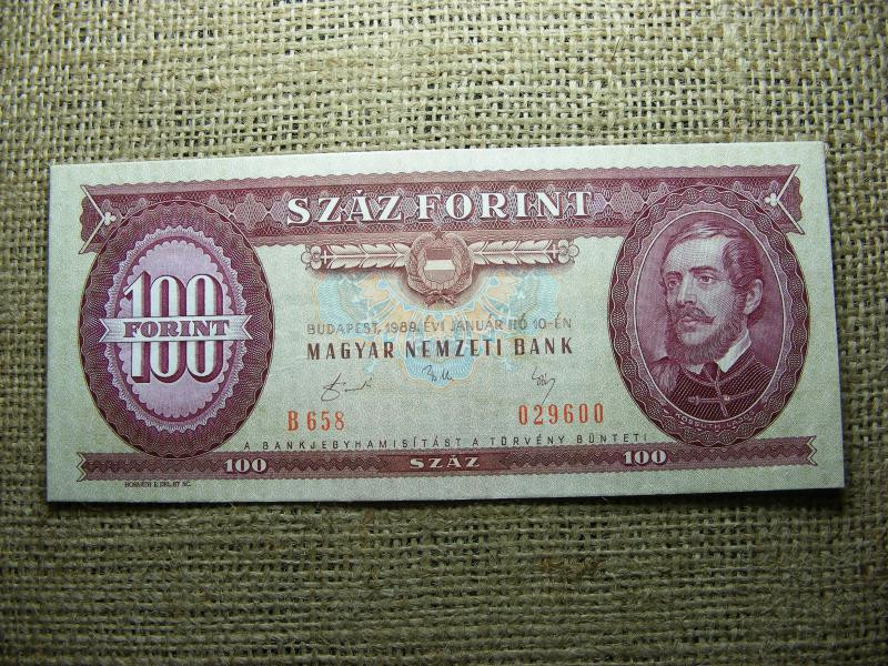 100 forintos bankjegy, 1989