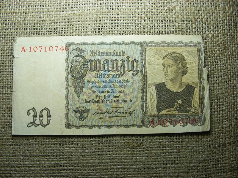20 márka bankjegy, 1939, Németország