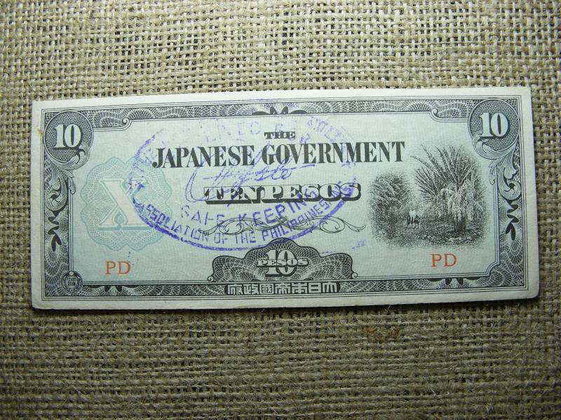 Fülöp-szigetek 10 Pesos, 1942, japán megszállás