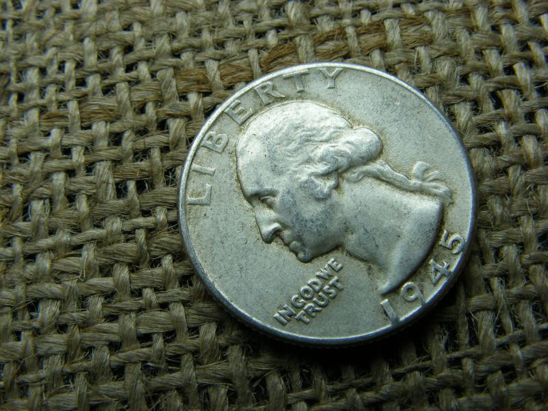 USA 1/4 dollár, 1945, ezüst