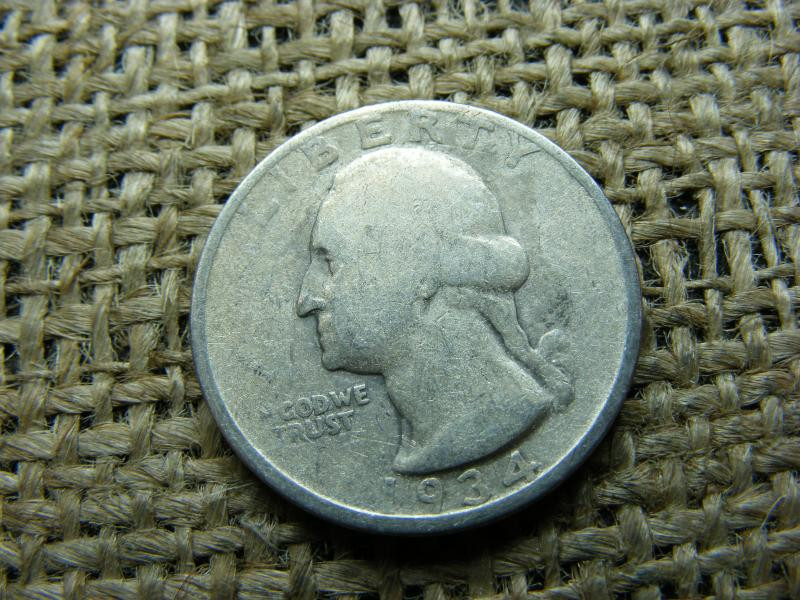 USA 1/4 dollár, 1934 D, Washington Quarter