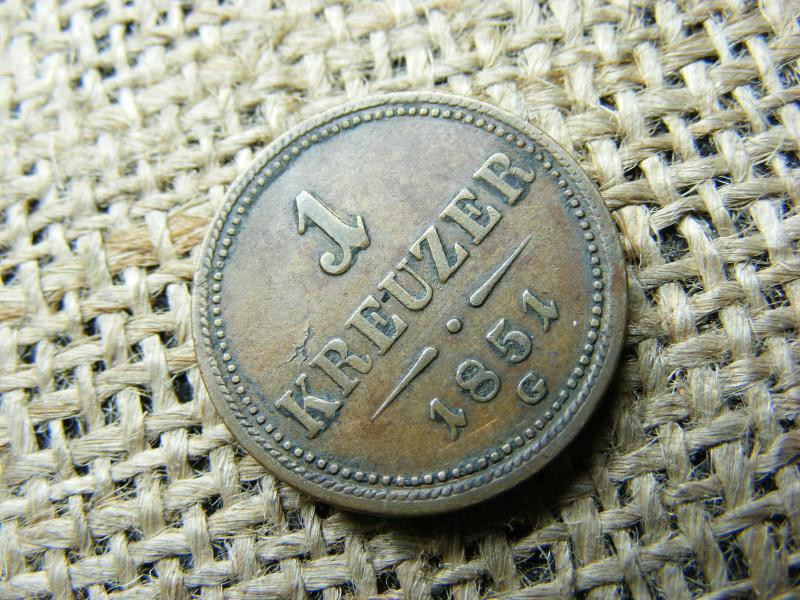 1 krajcár 1851 G, ritka