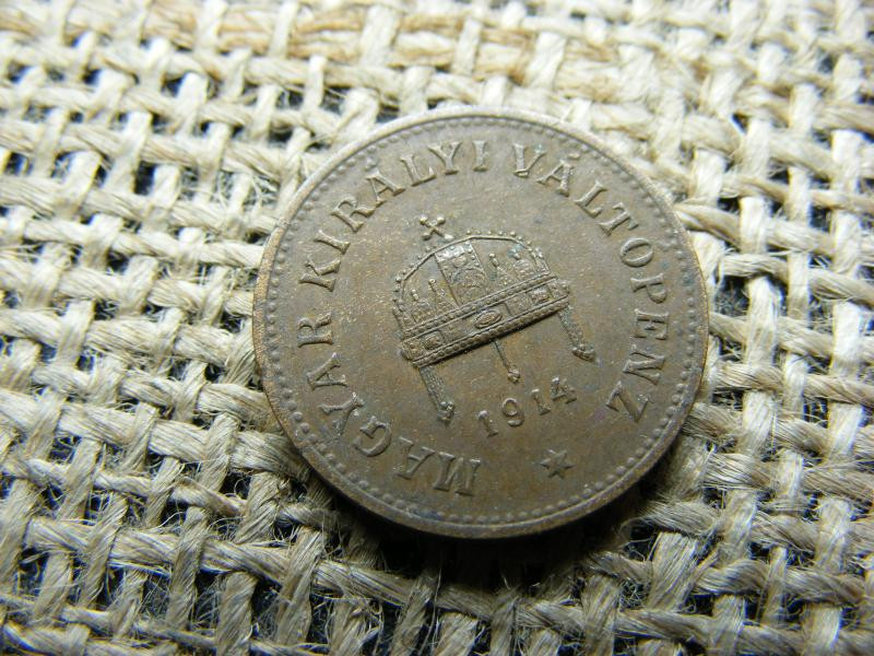 2 Fillér, 1914, Korona Érme