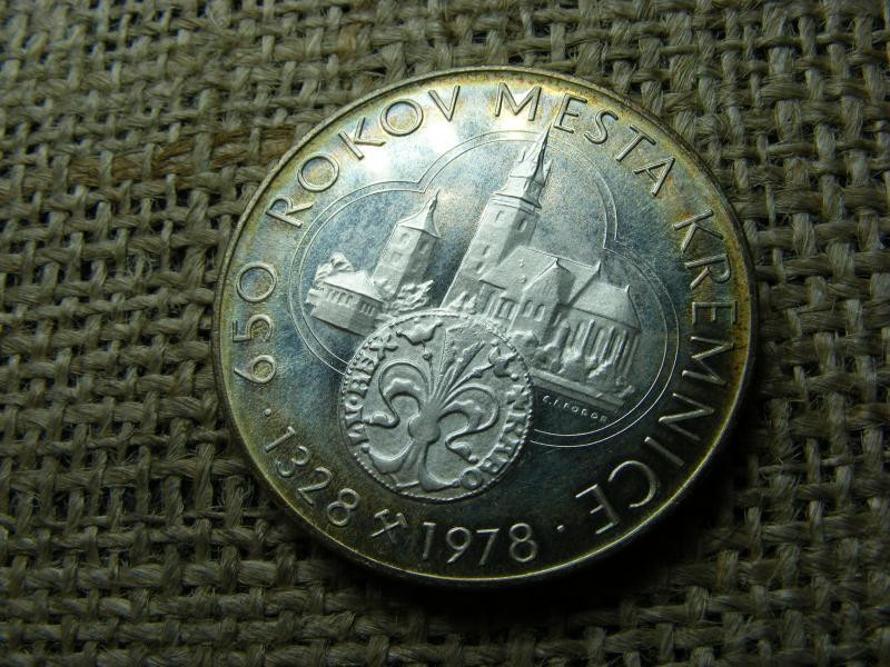 Körmöcbánya 650 Éves Emlékérem, 1978, Ezüstözött